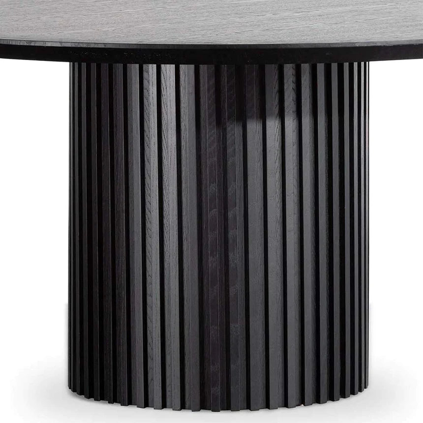 Transitional Treasure Round Dining Table 150cms - Black