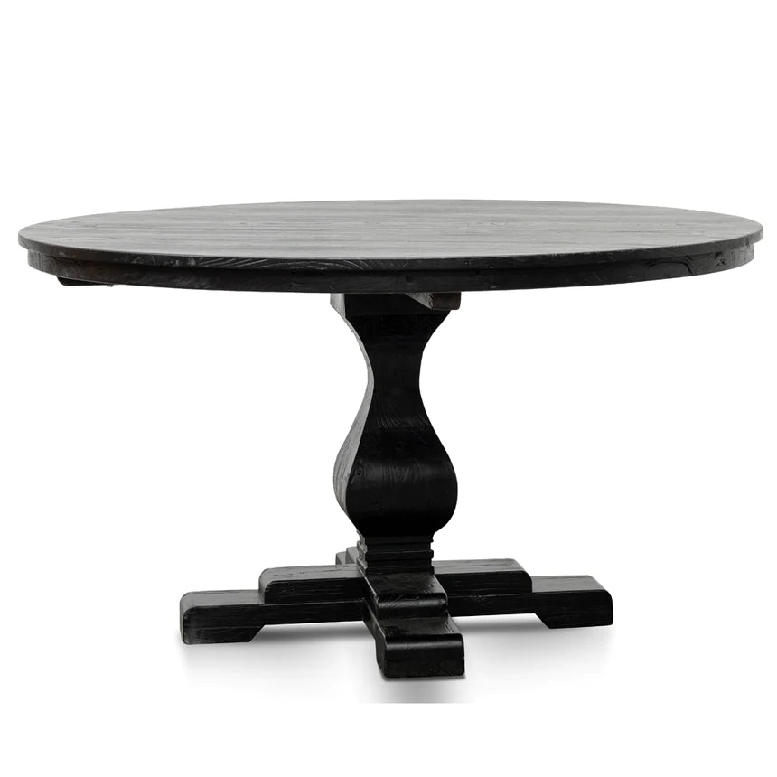 Transitional Wooden Dining Table 140cms - Black