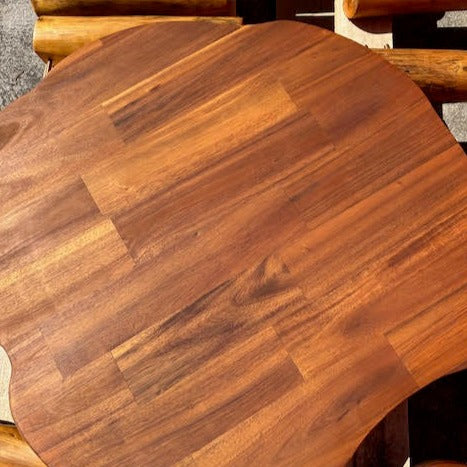 Tree-Inspired Hardwood Table and Stools