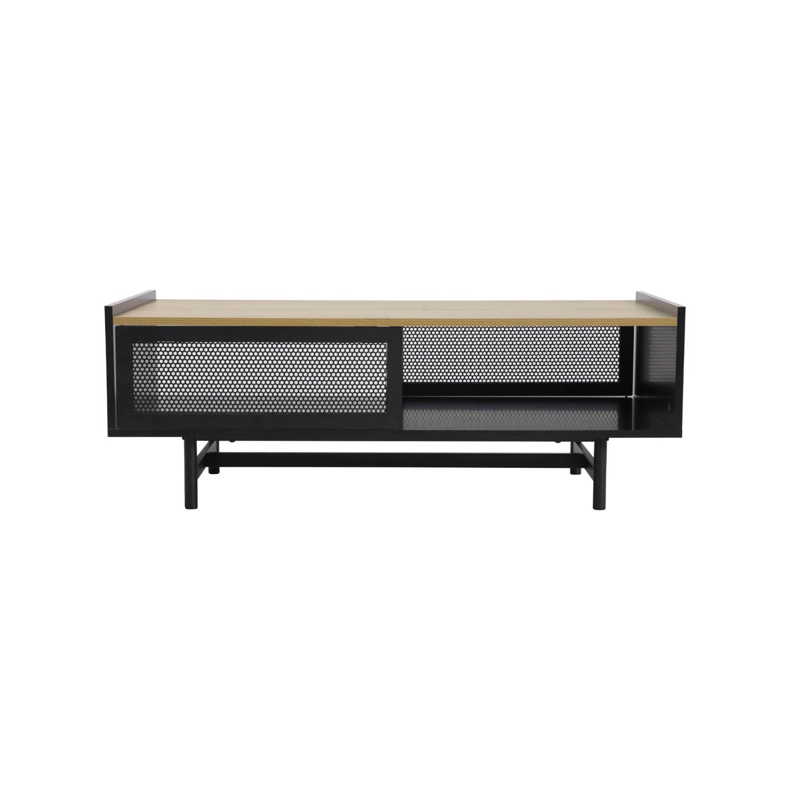 Black and Natural Engineered Wood Urban Style Coffee Table