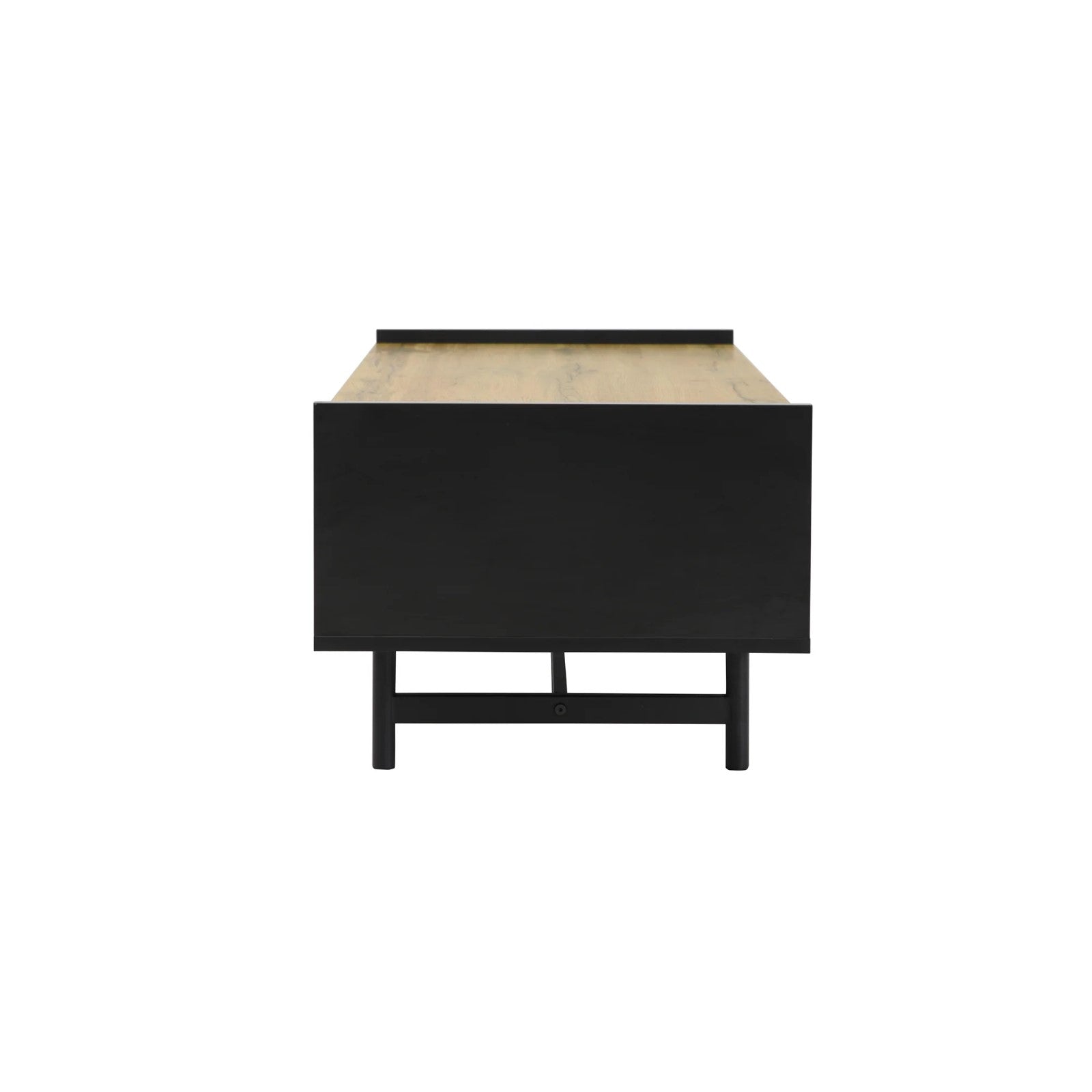 Black and Natural Engineered Wood Urban Style Coffee Table