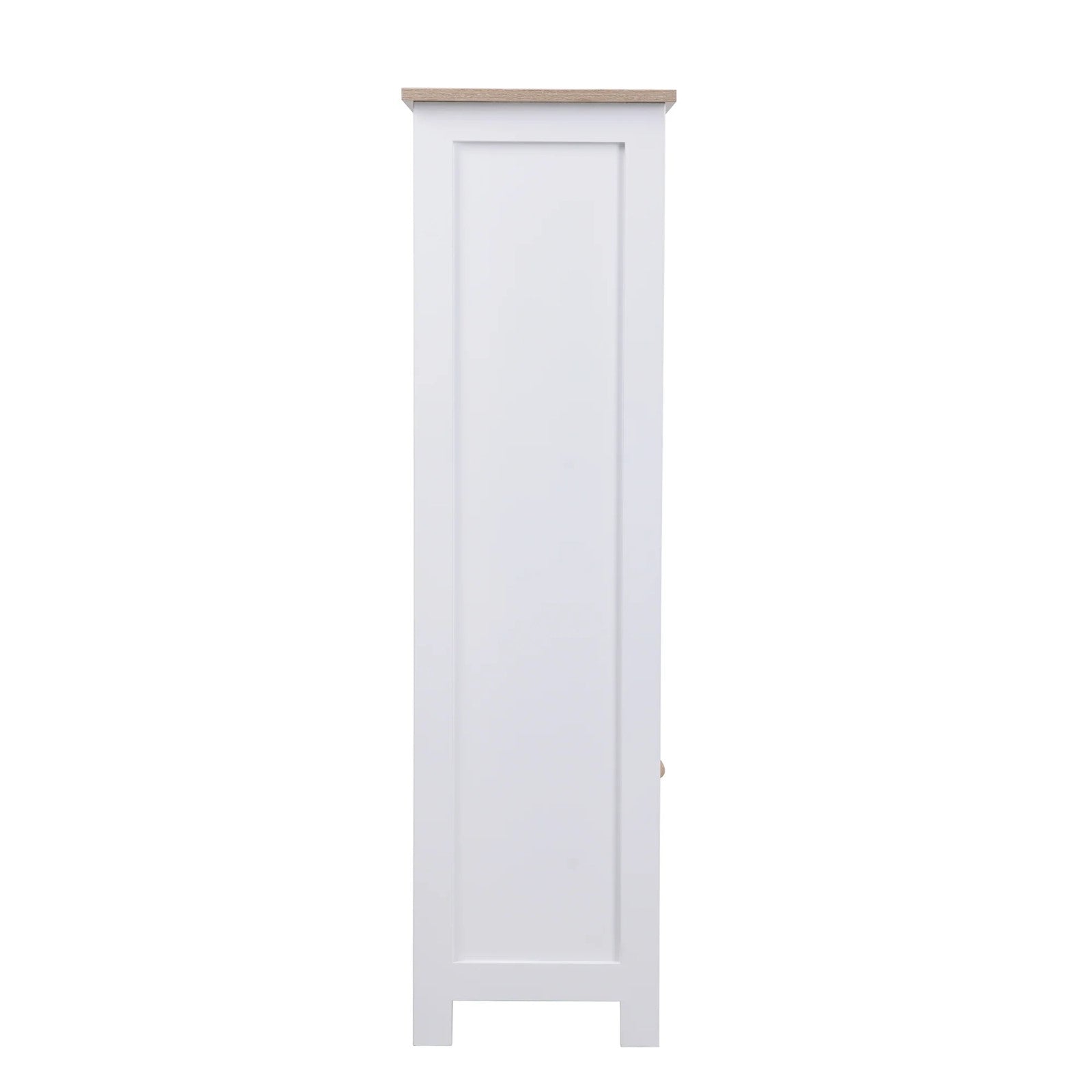 Trendy White Bookcase with Double Doors