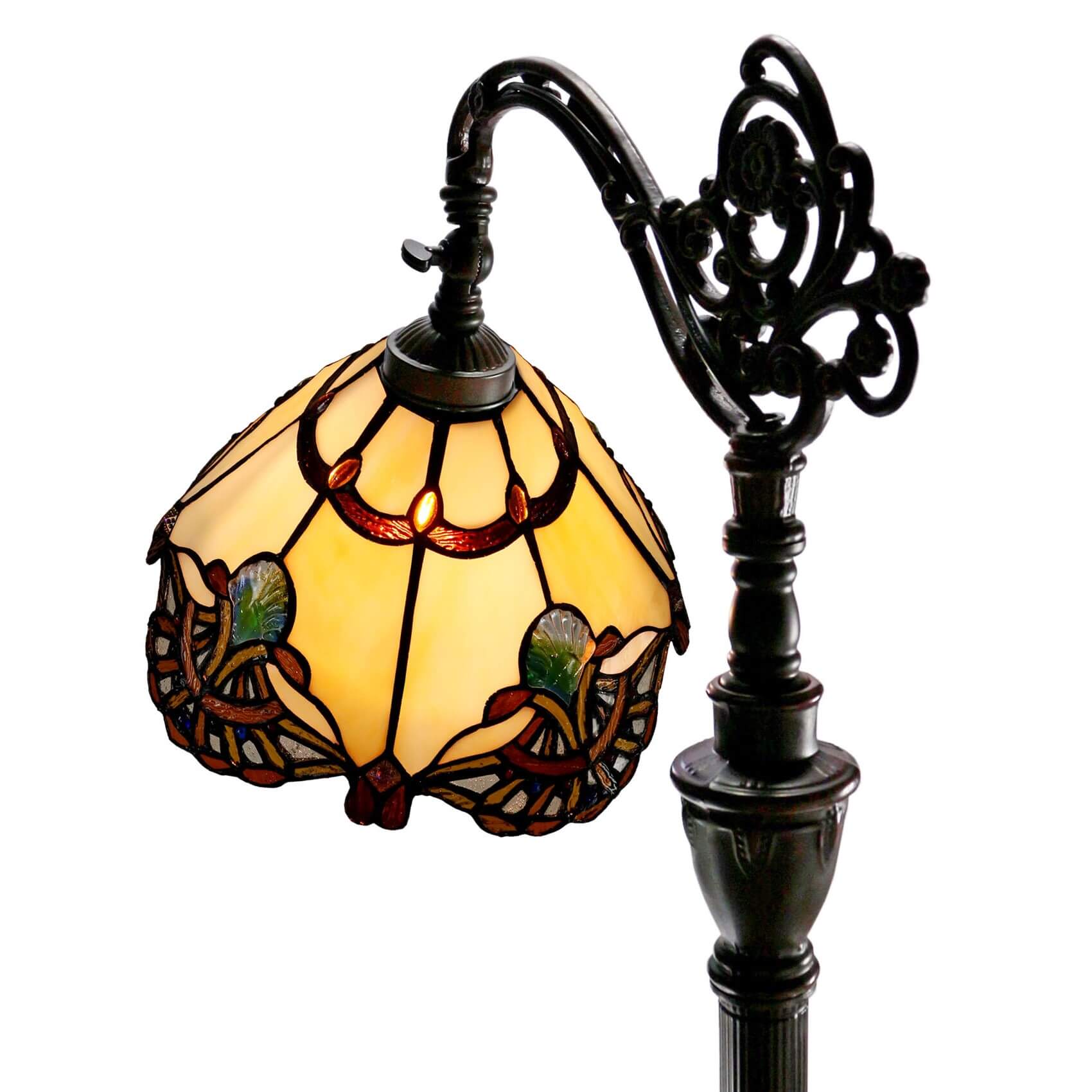 Triangle Aurora Downbridge Tiffany Glass Floor Lamp (Available in 4 Colors)