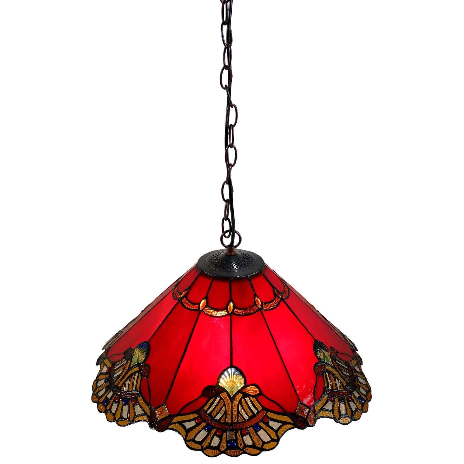 Triangle Aurora Tiffany Glass Hanging Lamp (Available in 4 Colors)