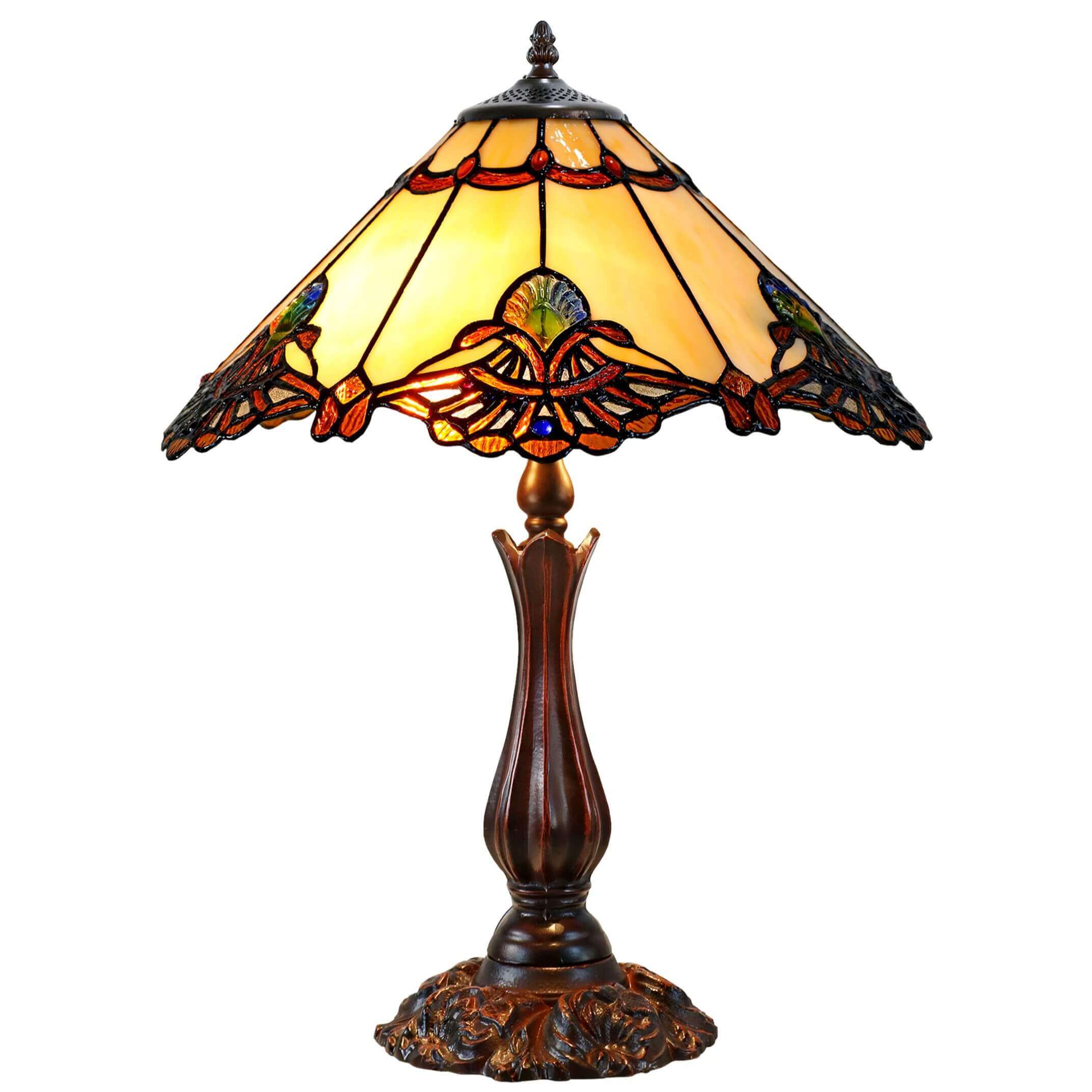 Triangle Aurora Tiffany Glass Table Lamp LARGE (Available in 4 Colors)