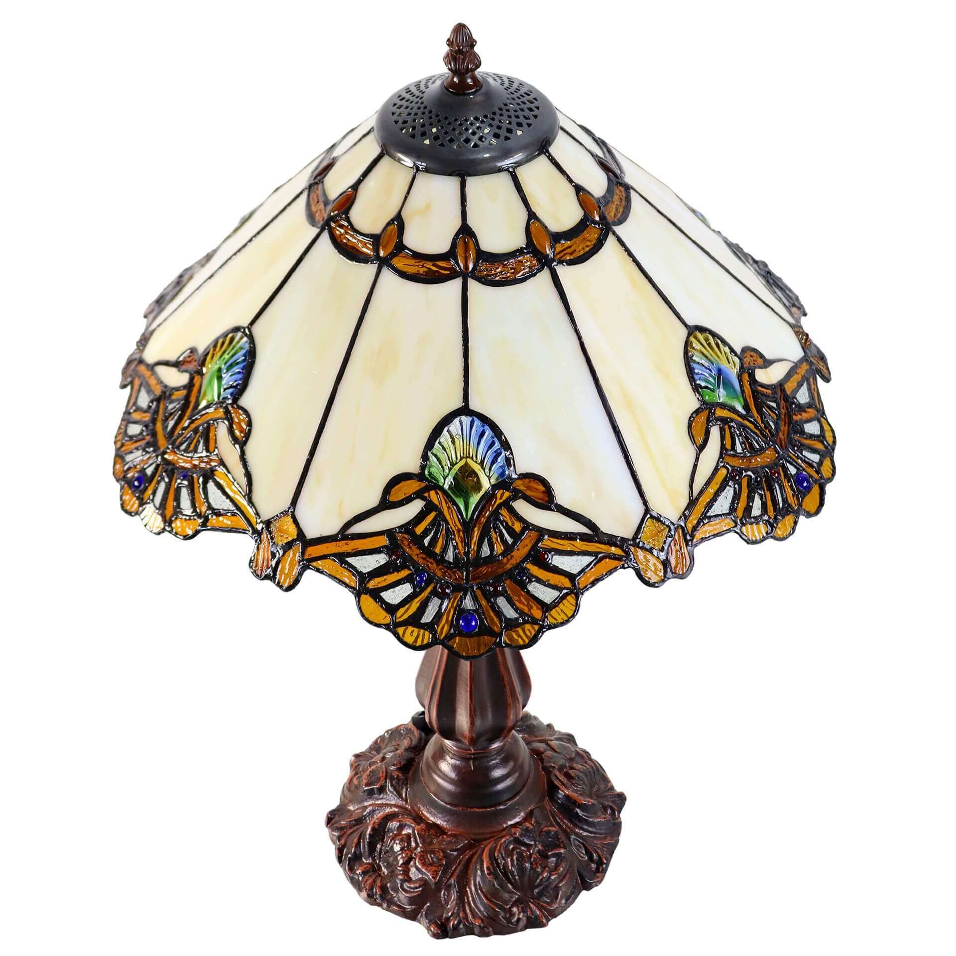 Triangle Aurora Tiffany Glass Table Lamp LARGE (Available in 4 Colors)