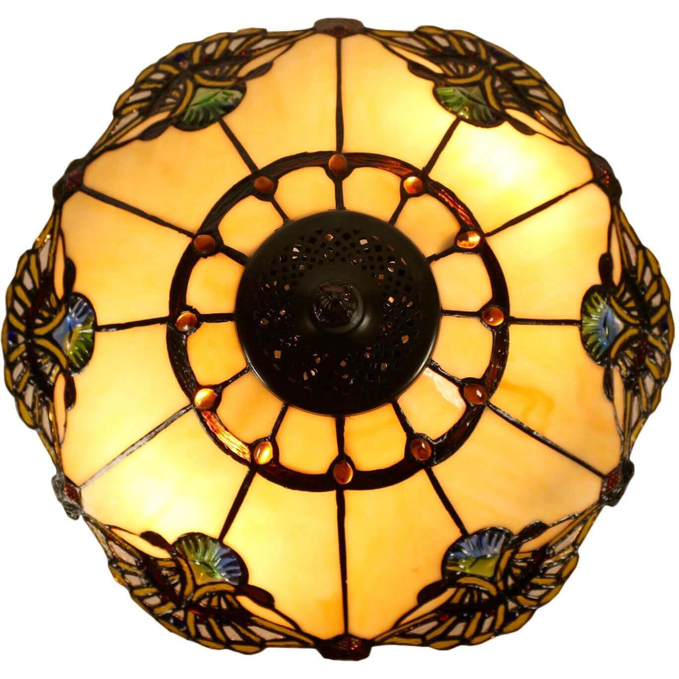 Triangle Aurora Tiffany Glass Table Lamp SMALL (Available in 4 Colors)