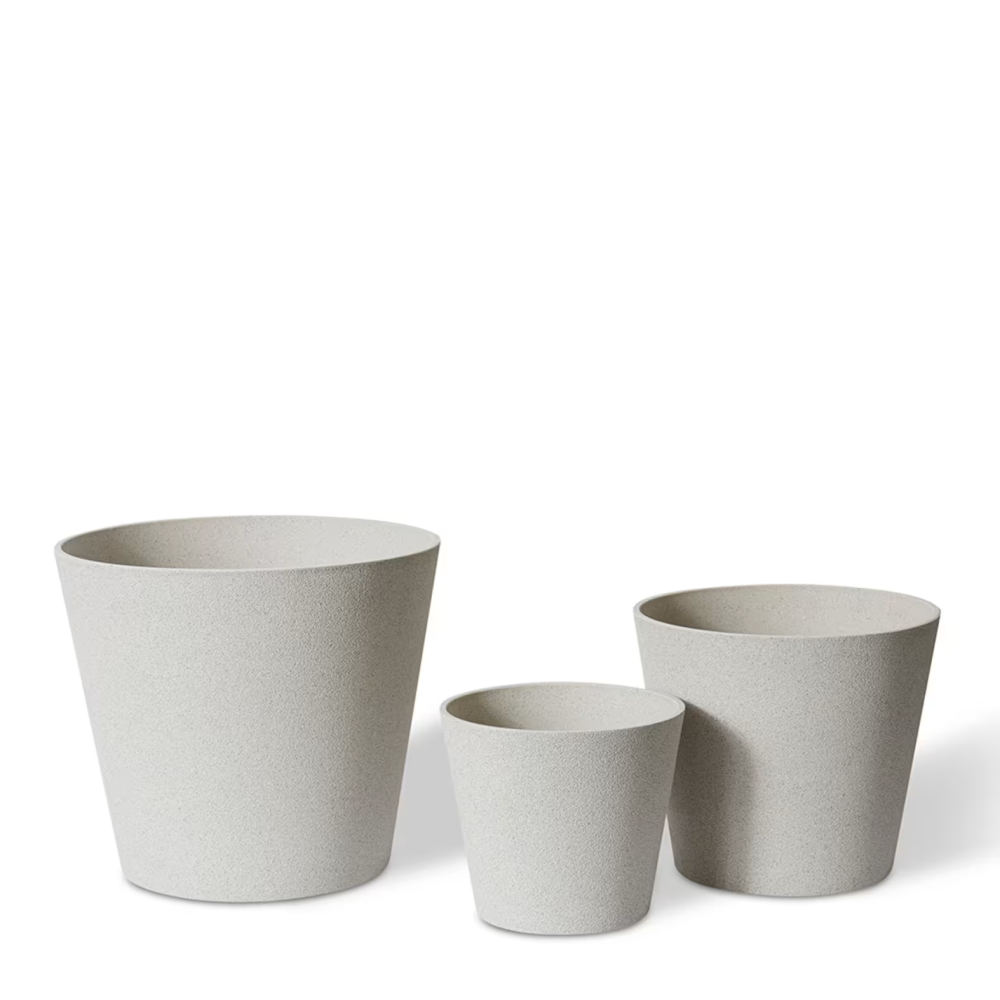 Trio Arturo Agelite Planters - Light Grey - Set of 3