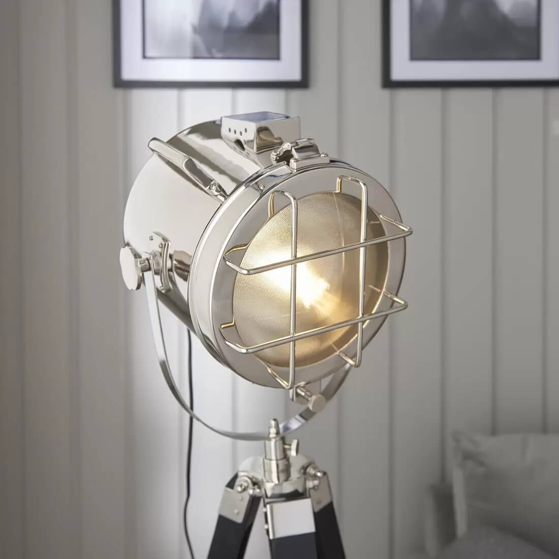 Tripod Elegance In Maritime Large Floor Lamp