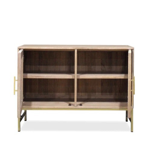 Tropical Retreat Mala Timber and Rattan Buffet Table