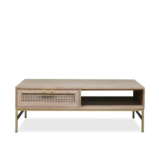 Tropical Retreat Mala Timber and Rattan Coffee Table