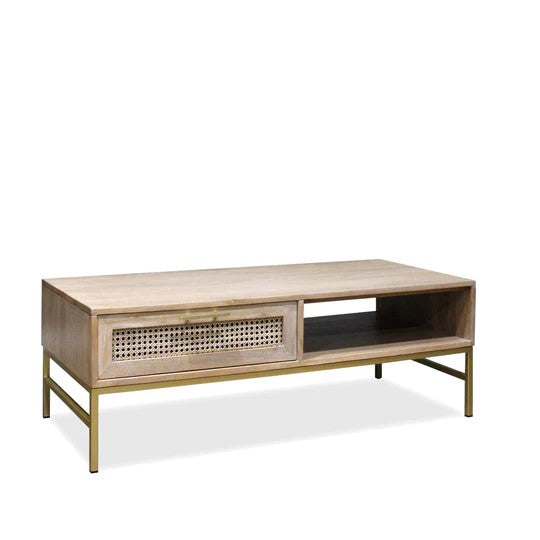 Tropical Retreat Mala Timber and Rattan Coffee Table