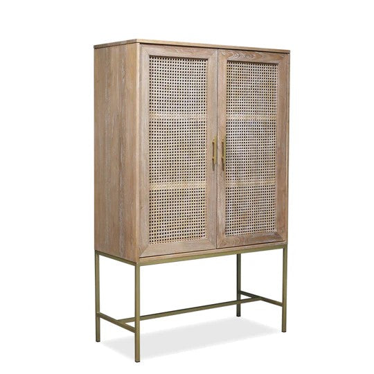 Tropical Retreat Mala Timber and Rattan Tallboy