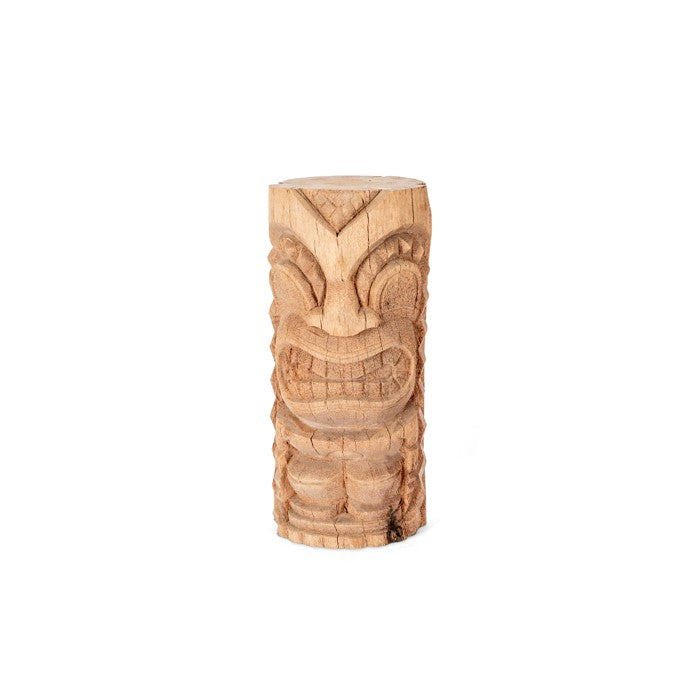 Tropical Tiki Coconut Log Carving Sculpture (Available in 2 Sizes)