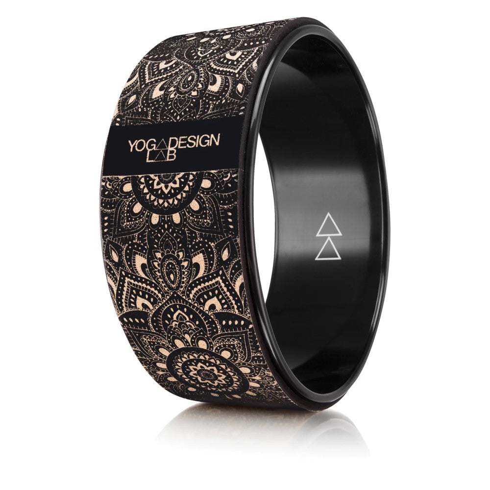 True Balance Lab Combo Yoga Wheel Cork - Mandala Black