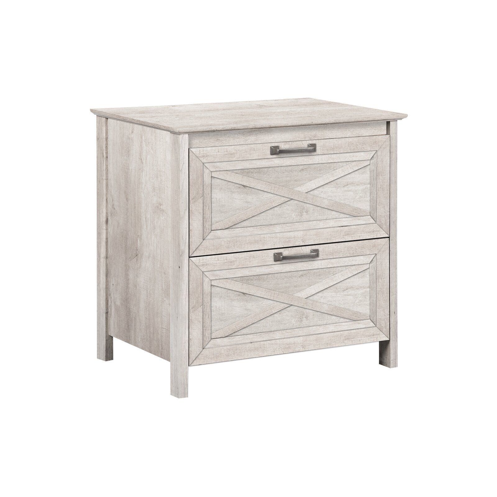 Two Draw Filing Cabinet in Washed Grey