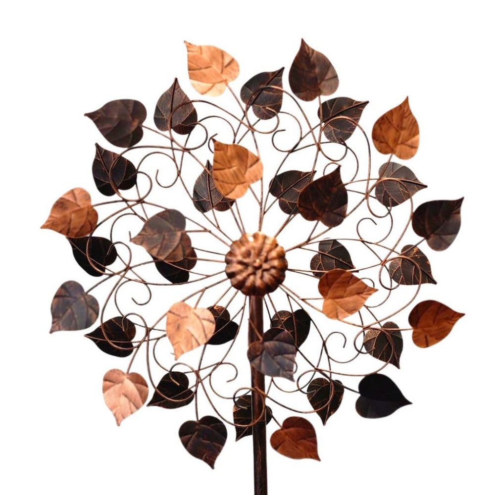 Two Toned Bronze Leaf Wind Spinner