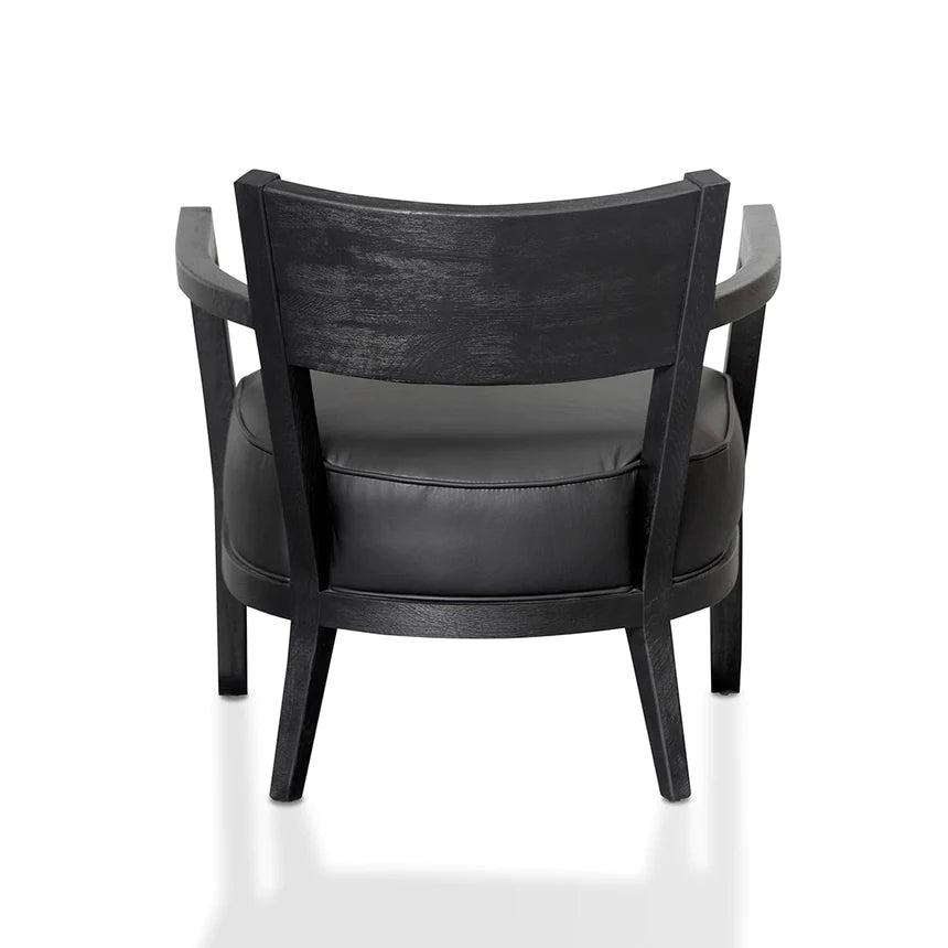 Ultimate Chill Leather Lounge Armchair - Black