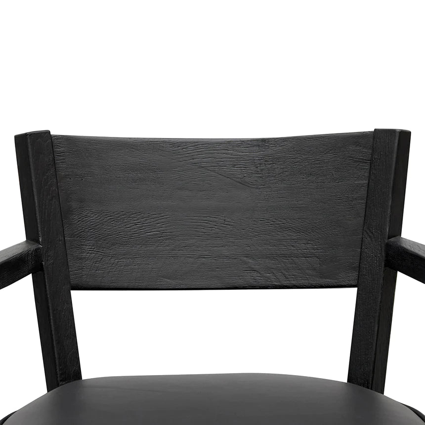 Ultimate Chill Leather Lounge Armchair - Black