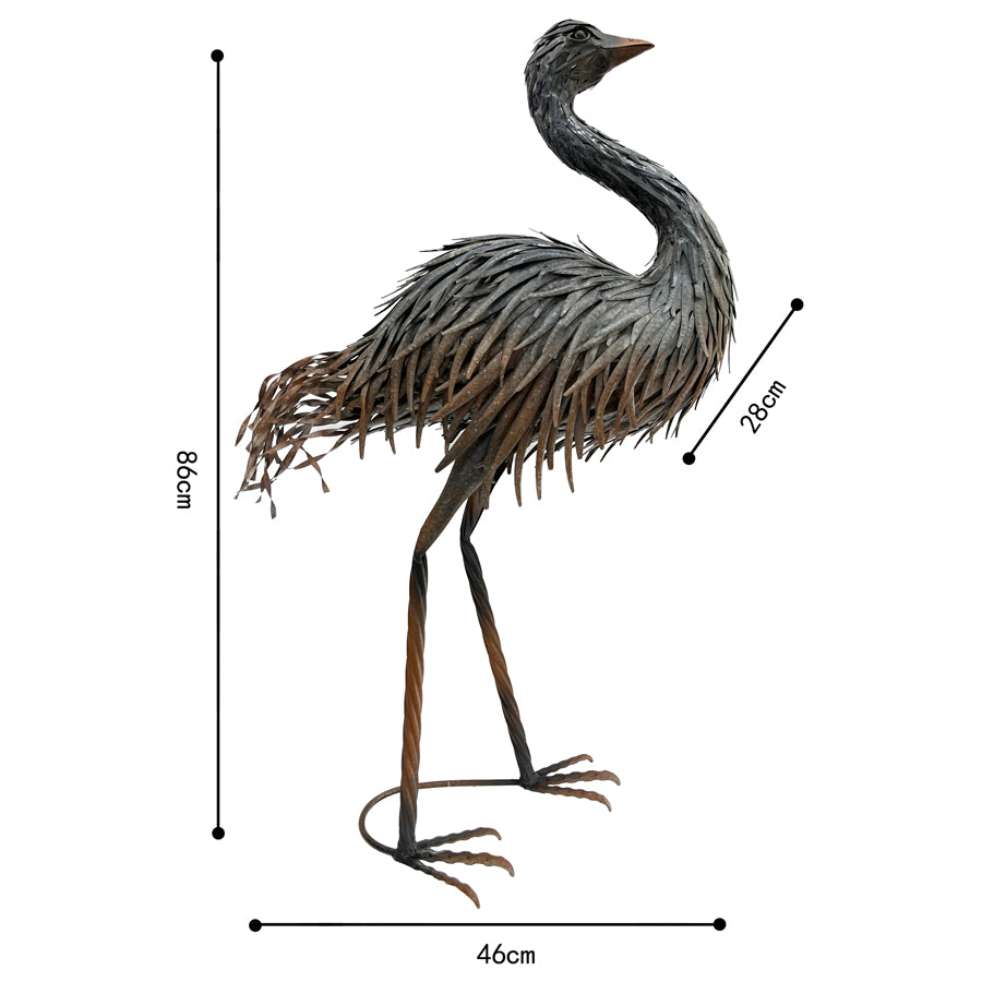 Unique Creation Rust-Grey Emu Figurine 86cms