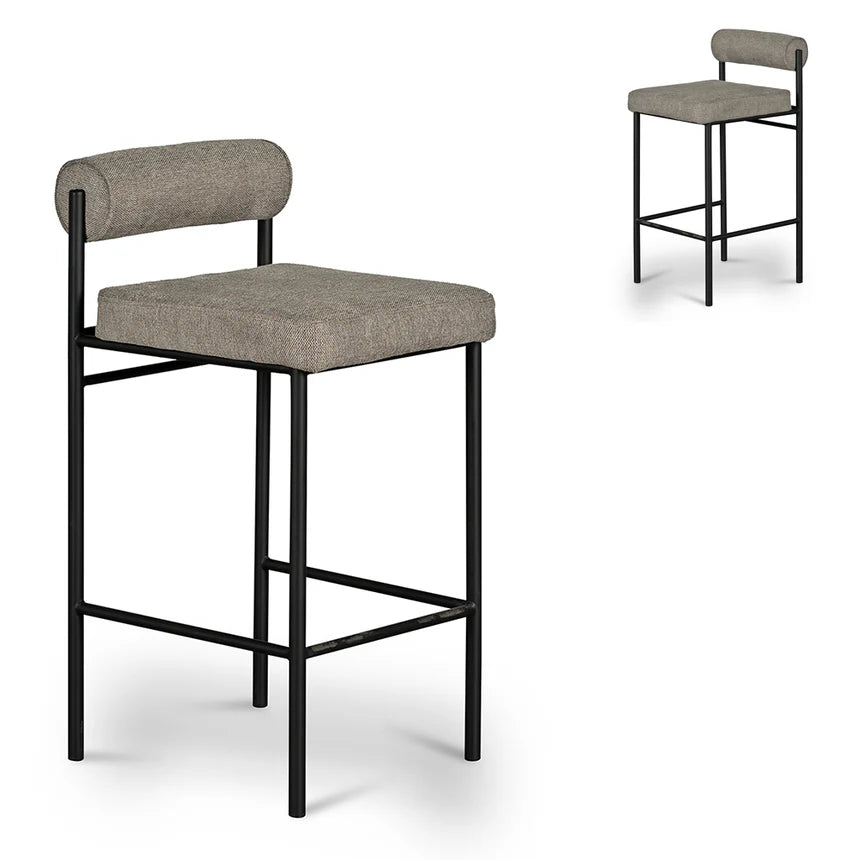 Unique Design Black Elm Barstool - Grey