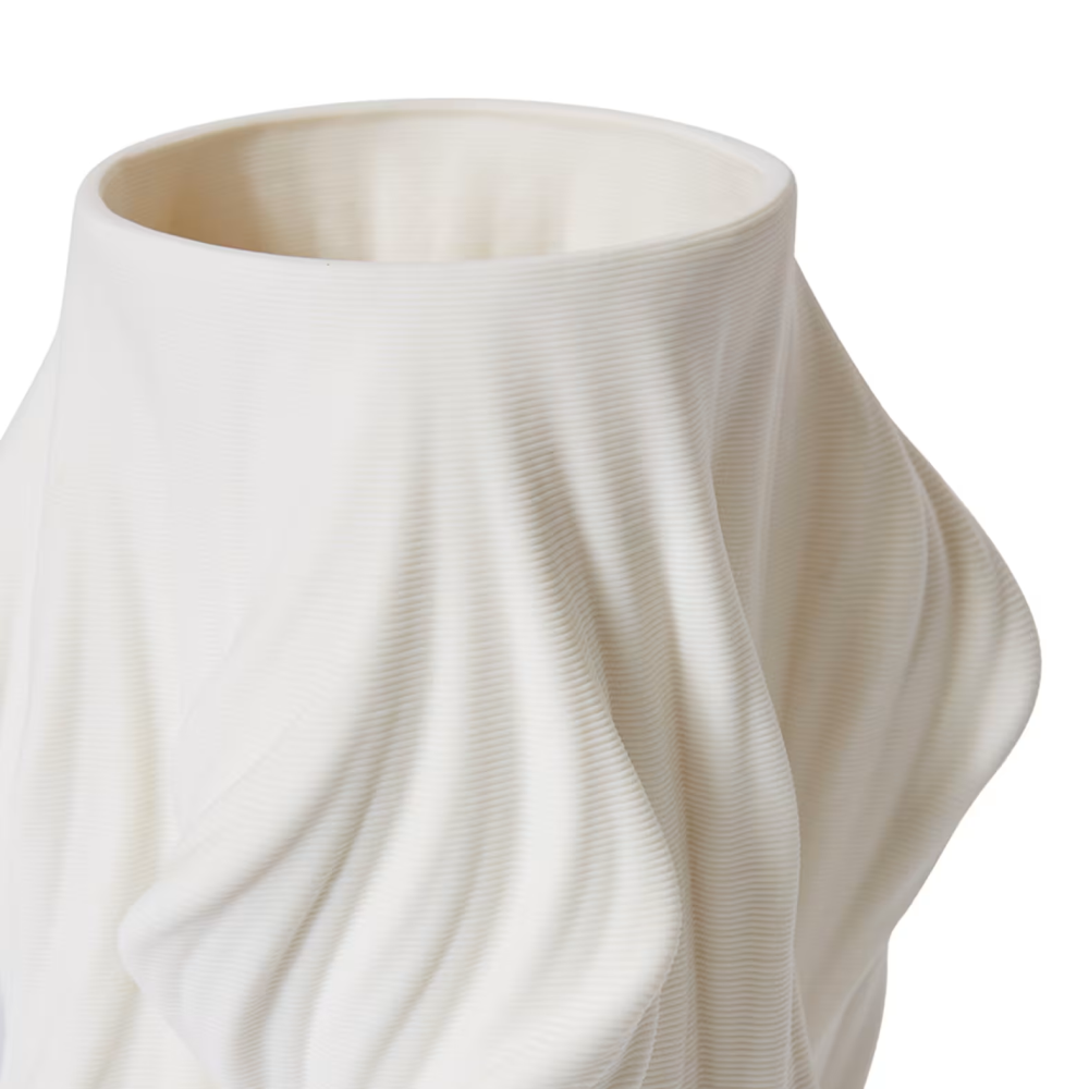 Unique Designer White Blanca Vase - 28cms