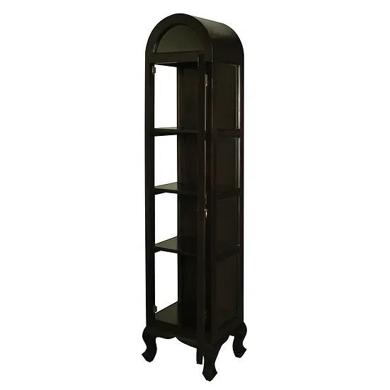 Unique Display Single Dome Cabinet - Dark Brown