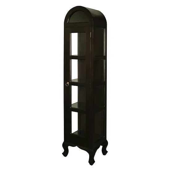 Unique Display Single Dome Cabinet - Dark Brown