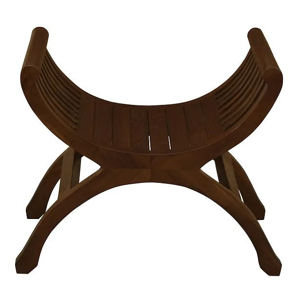 Unique Solid Timber Single Seater Stool - Brown