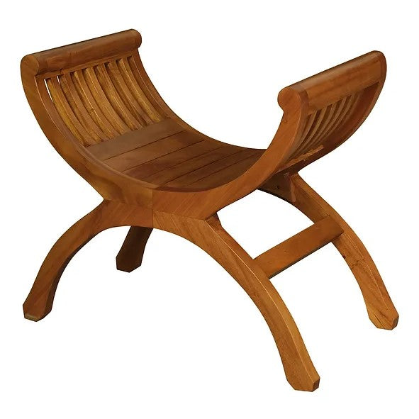 Unique Solid Timber Single Seater Stool - Light Brown