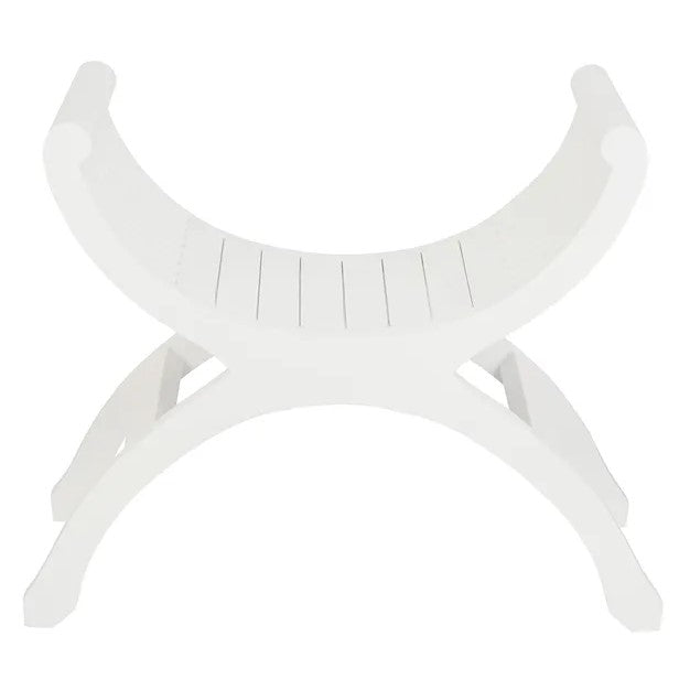 Unique Solid Timber Single Seater Stool - White