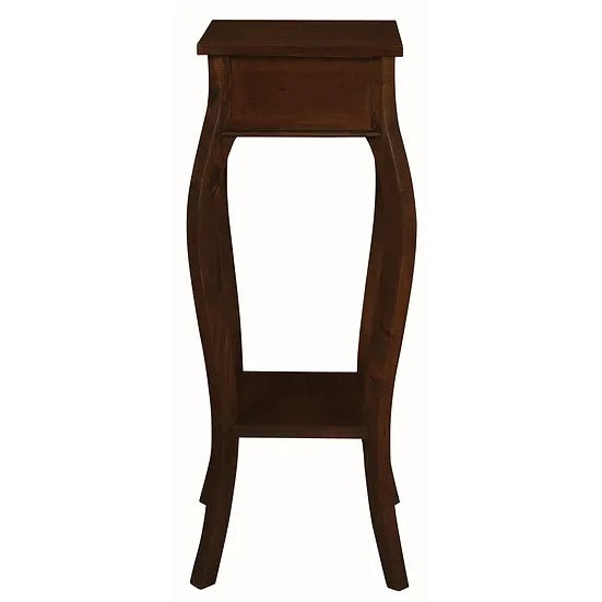 Unique Style 1 Drawer Cabriol Leg Plant Stand - Brown