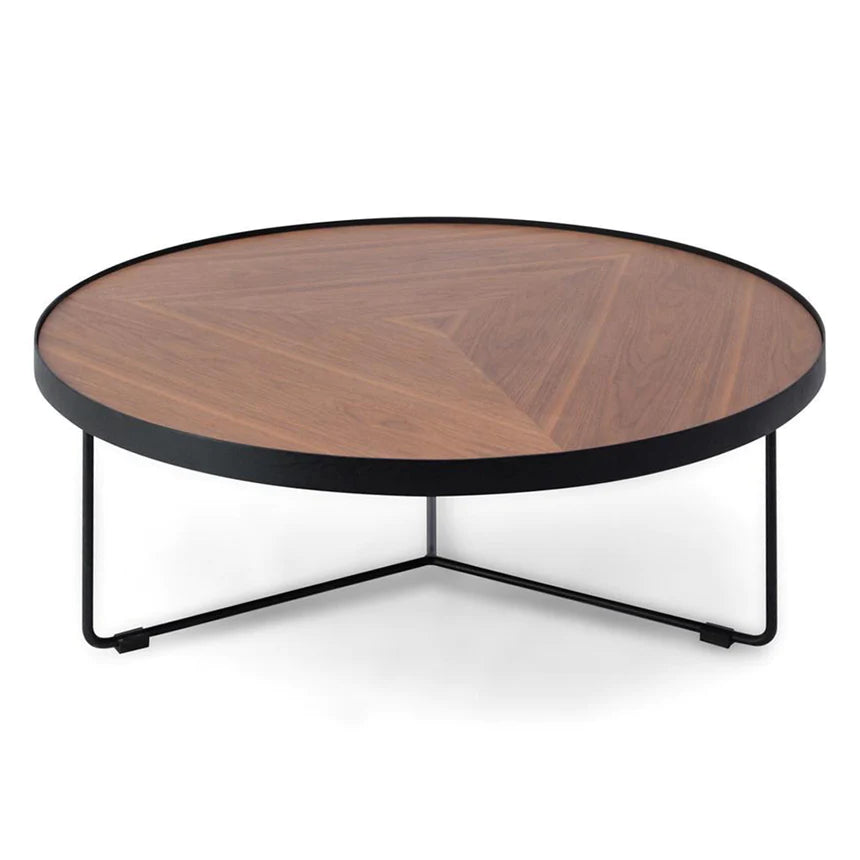 Uniquely Crafted Wooden Coffee Table 90cms - Walnut