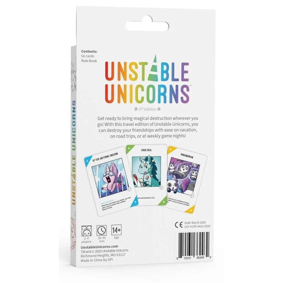 Unstable Unicorns Travel Edition Card Game