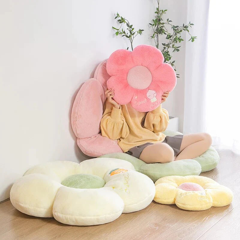 Unusual Flower Shape Stuffed Soft Pillow 50cms - Light Pink