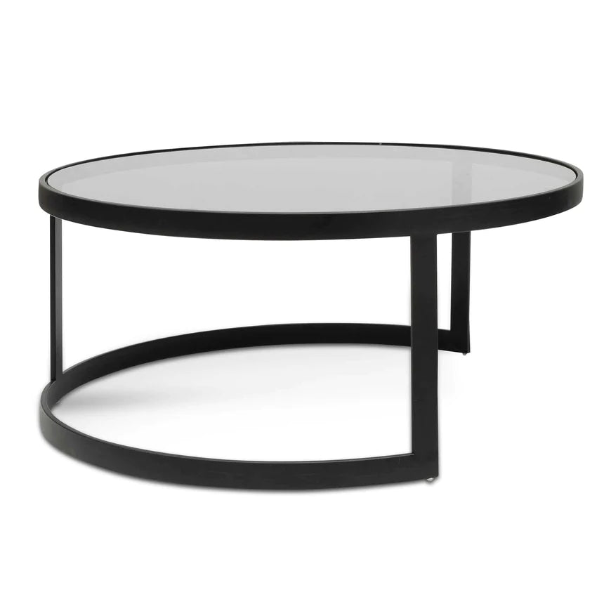 Unusual Stunning Black Coffee Table - Set of 2