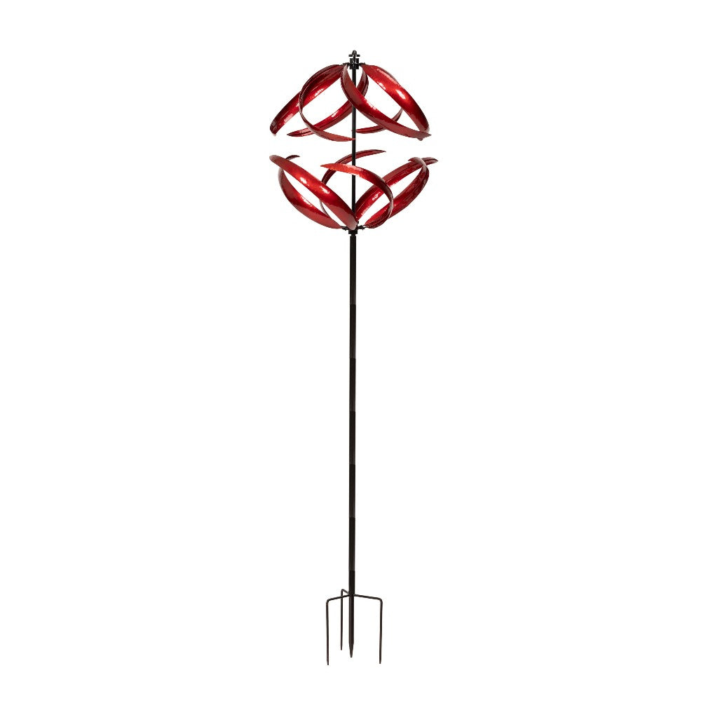 Upwind Downwind Garden Wind Spinner - Ruby Red