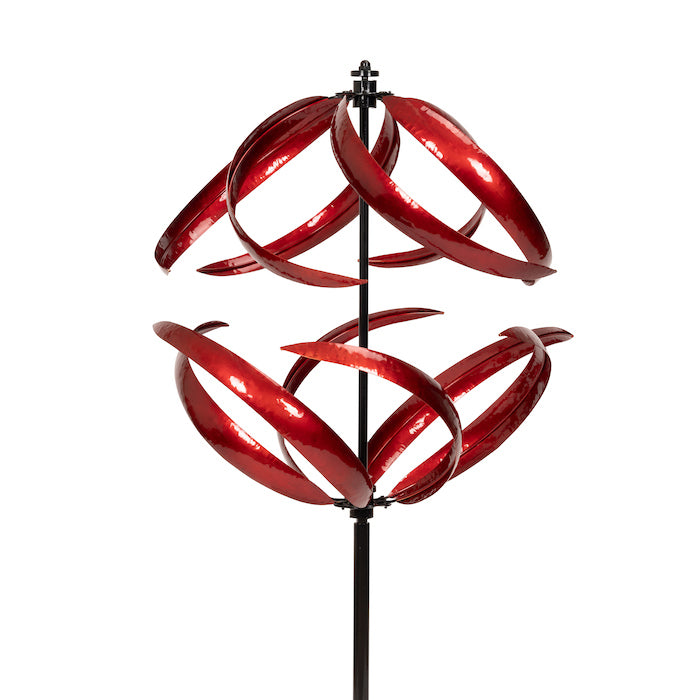 Upwind Downwind Garden Wind Spinner - Ruby Red