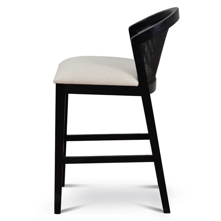 Urban Chic Black Elm Barstool - Light Beige