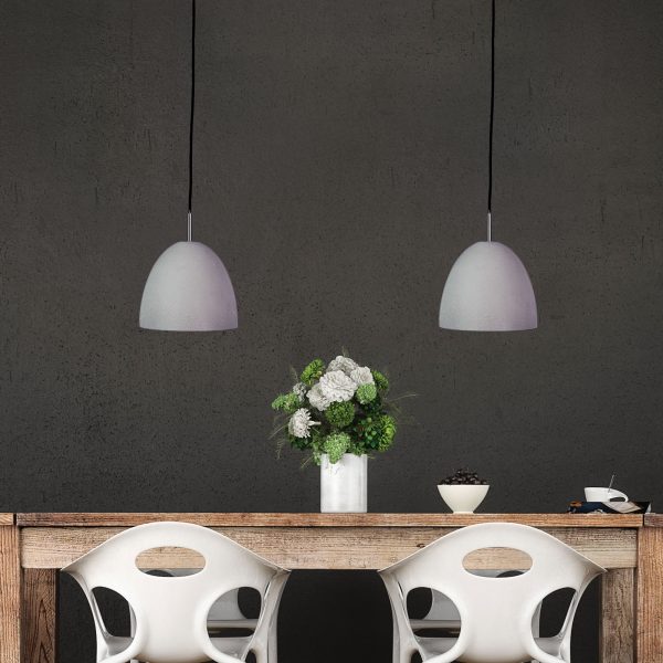 Urban Conical-Shaped Concrete Pendant Light