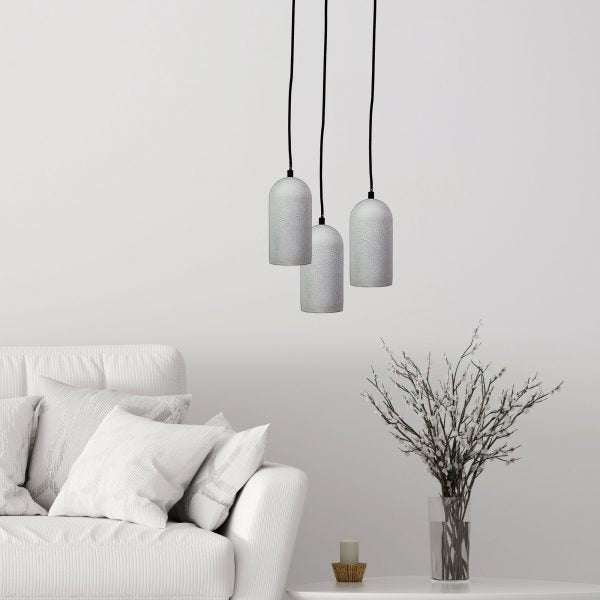 Urban Cylinder-Shaped Concrete Pendant Light