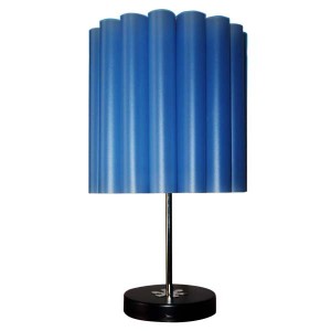 Urban Table Lamp with Fireproof Shade - Blue