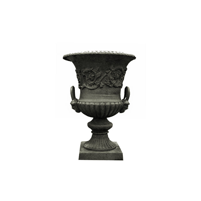 Urn Milano Cast Iron Antique - Black Antique