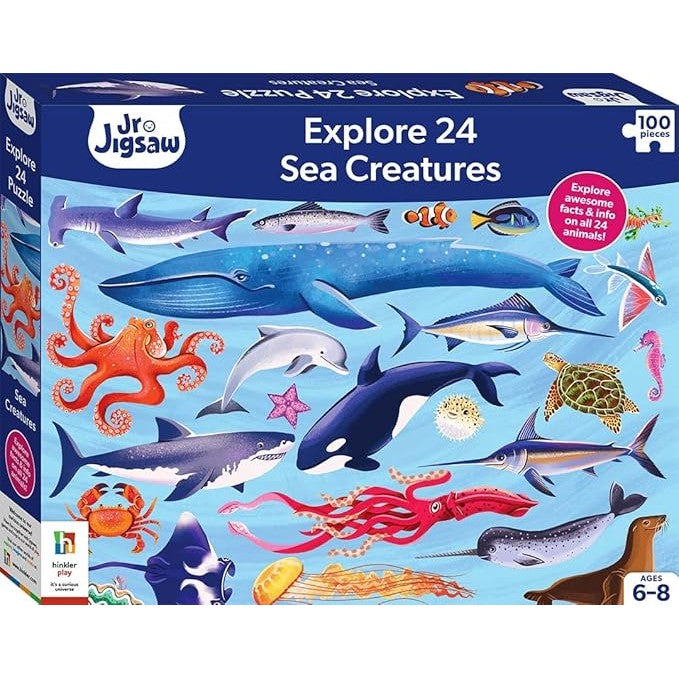 Junior Jigsaw Explore 24: Sea Creatures 100 Piece Puzzle