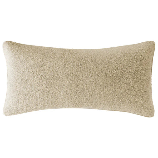 Vanilla Cream Boucle Cushion with Feather Insert - 80x40cms