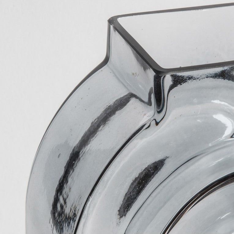 Vase with Grey Glass and an Eye-Catching Twist