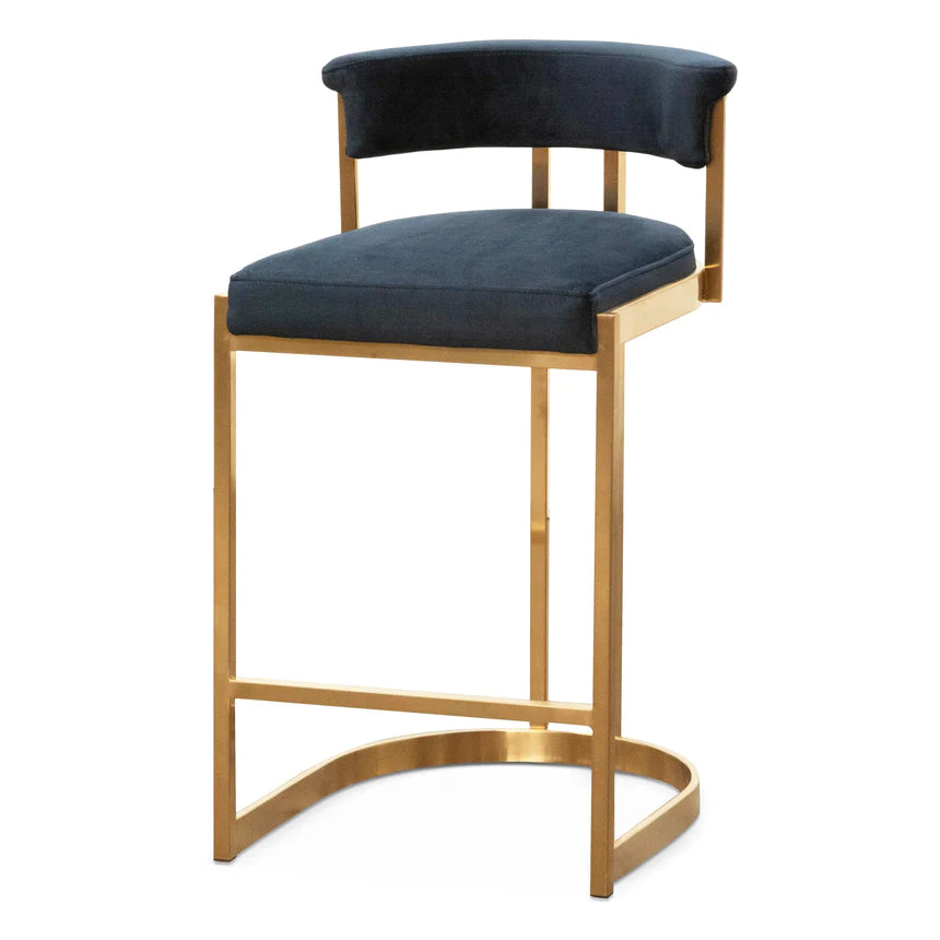 Velvet Smooth Bar Stool - Indigo