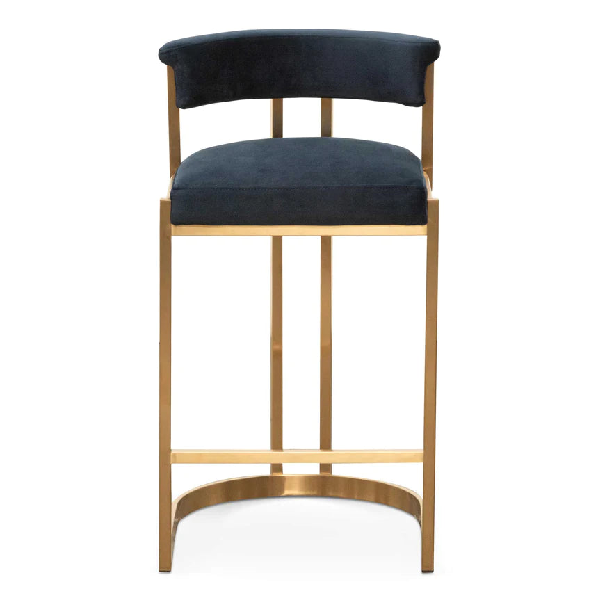 Velvet Smooth Bar Stool - Indigo