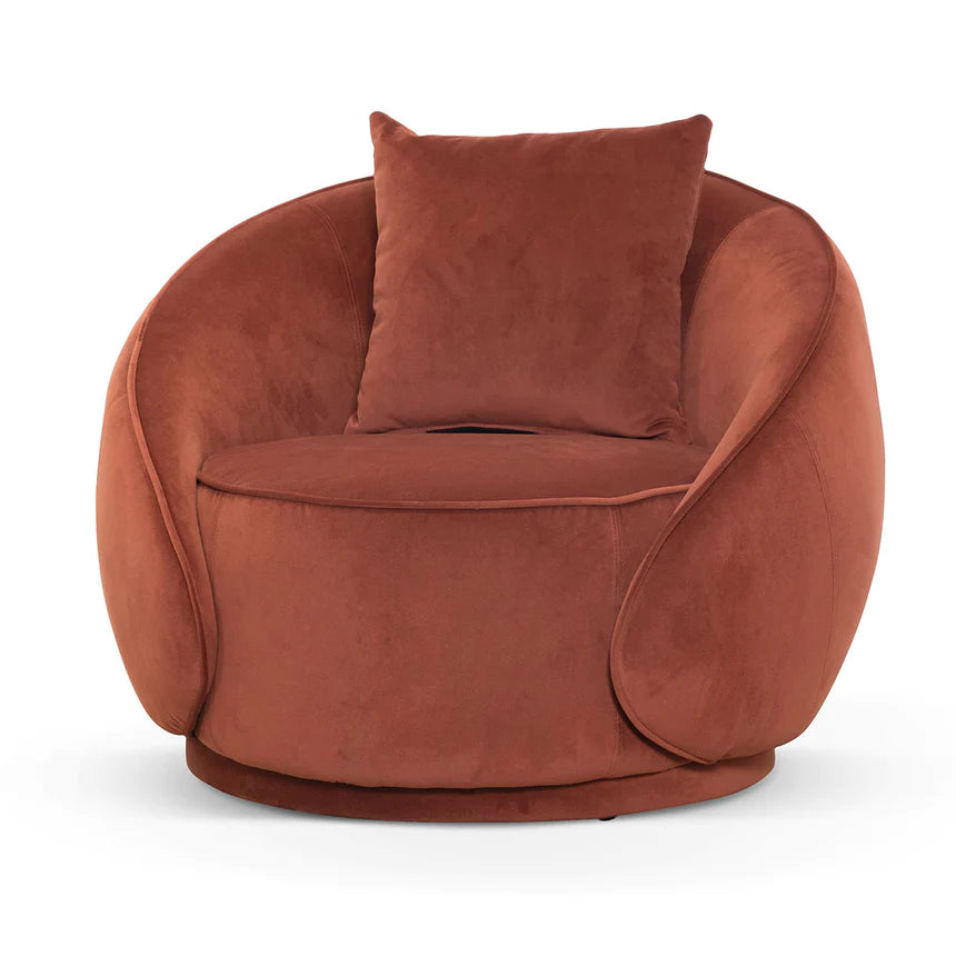 Velvet Touch Sophisticated Lounge Armchair - Rustic Brown