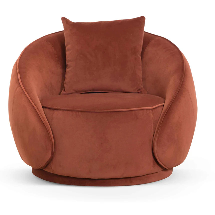 Velvet Touch Sophisticated Lounge Armchair - Rustic Brown